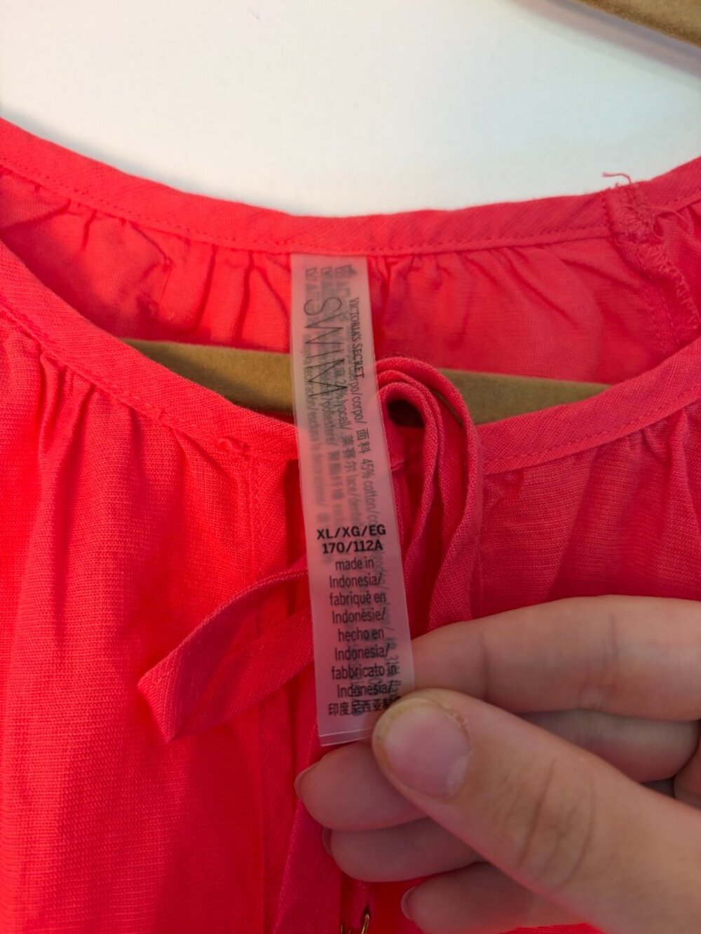 Victoria Secret Swim Coral Longsleeve Swimsuit Coverup - Picture 5 of 7